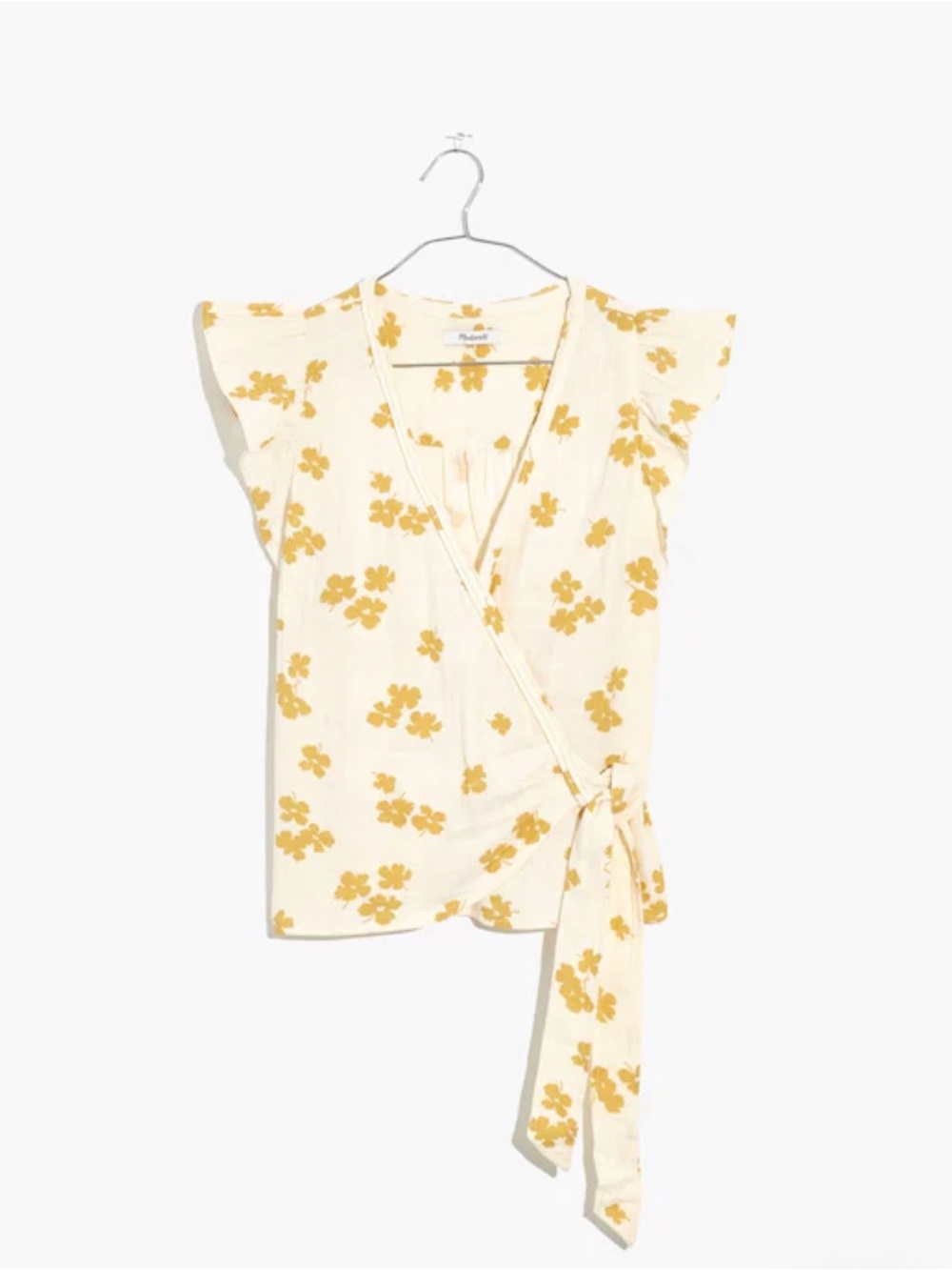 Flutter-Sleeve Wrap Top in Amalfi Floral